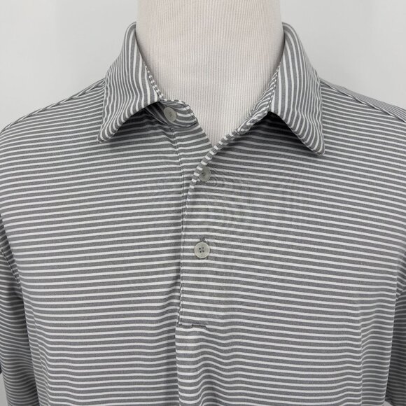 Under Armour XL Loose HeatGear Striped Polo Shirt Mens Performance Golf Wear - Picture 1 of 6